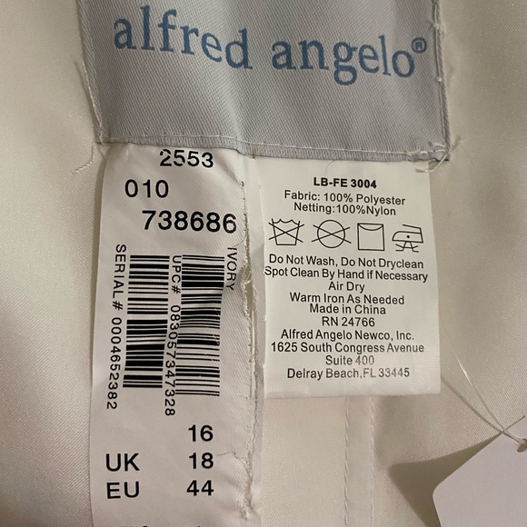 Alfred Angelo 2553 Sz 16. NWT - Picture 10 of 10